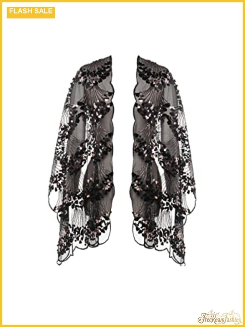 Sequin Fringed Shawl Wrap Evening Cape Wedding Bridal Scarf